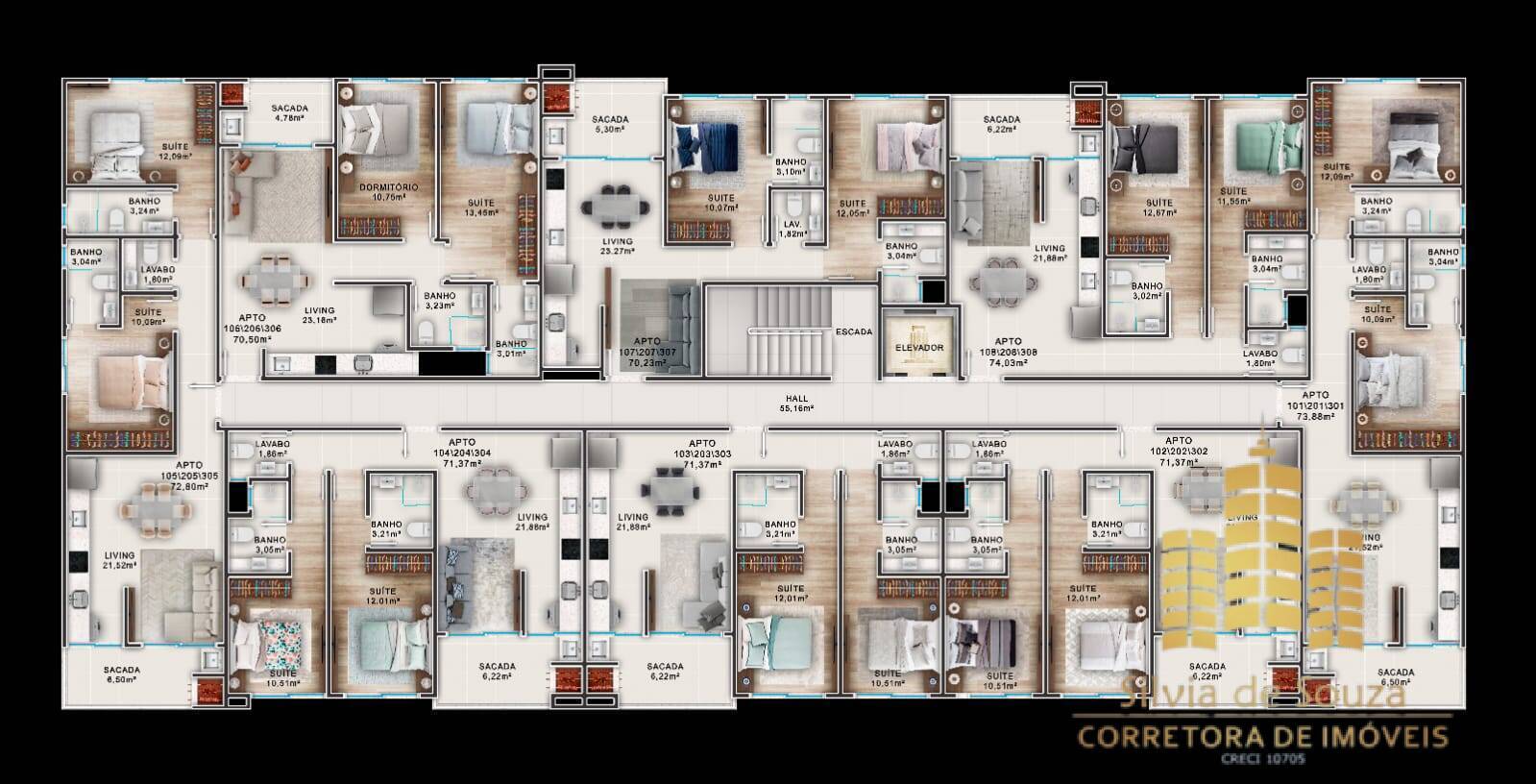 Apartamento, 2 quartos, 70 m² - Foto 6