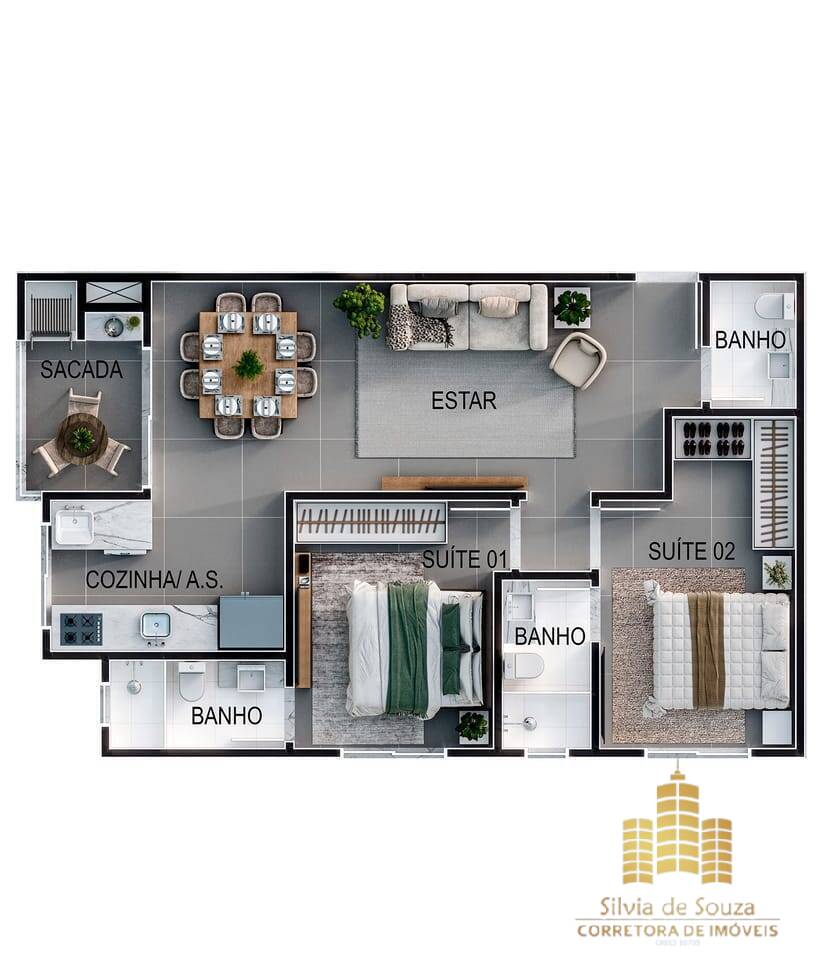 Apartamento, 2 quartos, 75 m² - Foto 13