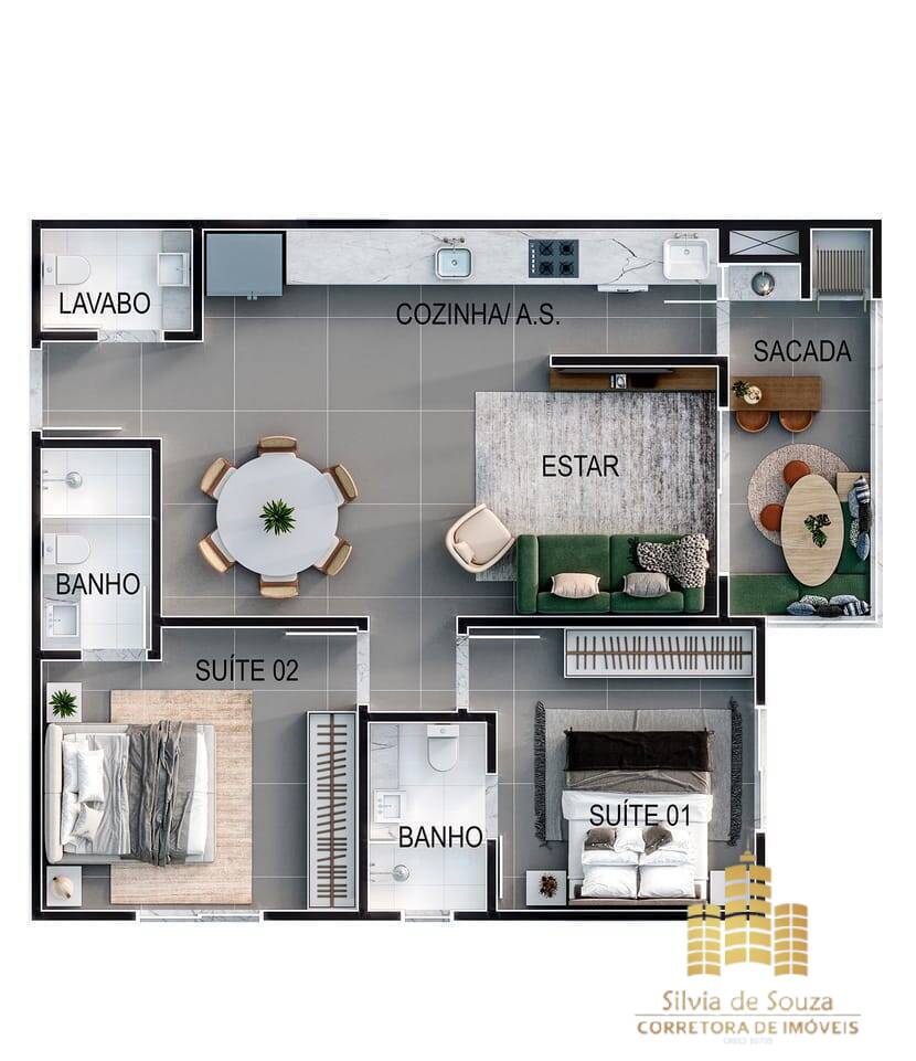 Apartamento, 2 quartos, 75 m² - Foto 14