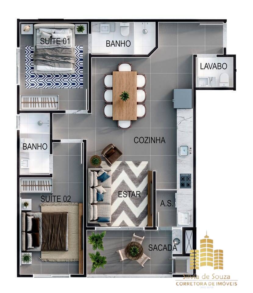 Apartamento, 2 quartos, 75 m² - Foto 12